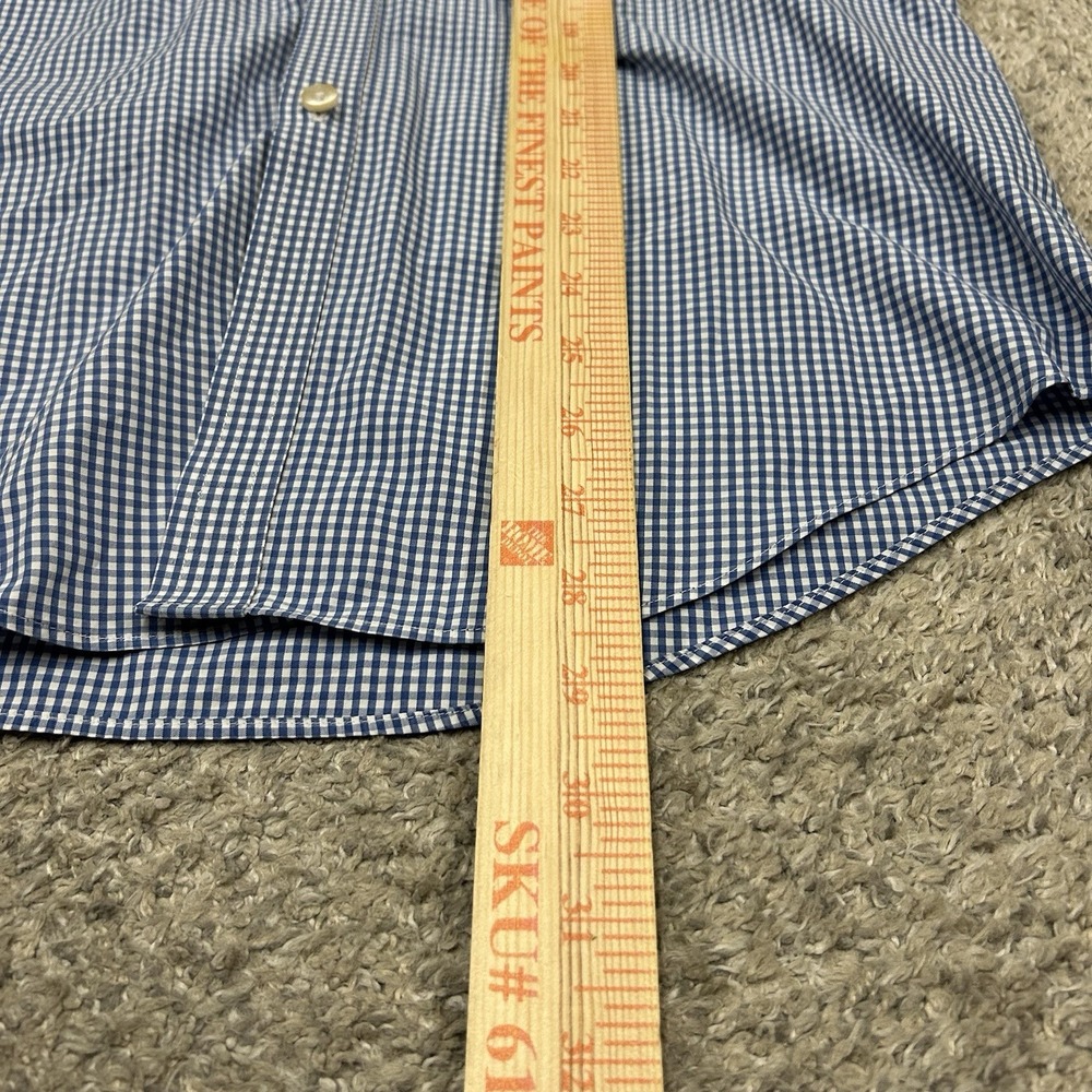 Charles Tyrwhitt Shirt Mens 15 33 Extra Slim Fit Blue White Plaid French Cuff - Picture 4 of 7